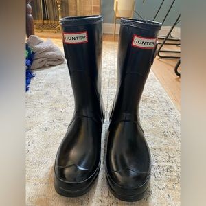 Hunter Boots, Women's Original Short Gloss Rain Boots, size 10